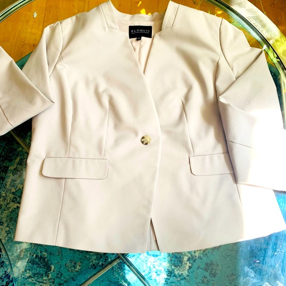 ✨ Eloquii✨Gray Single Button Blazer - Picture 2 of 16